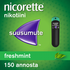 NICORETTE FRESHMINT 1 mg/annos sumute suuonteloon, liuos (sumutepumppu)150 annosta
