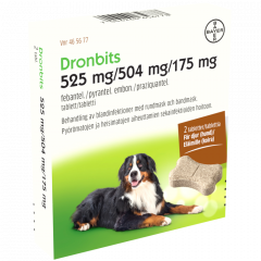 DRONBITS 525/504/175 mg vet tabl 2 fol