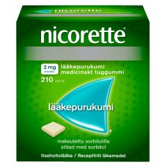 NICORETTE 2 mg lääkepurukumi 210 fol