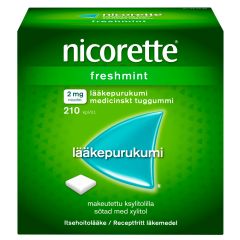 NICORETTE FRESHMINT 2 mg lääkepurukumi 210 fol