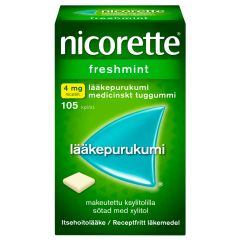 NICORETTE FRESHMINT 4 mg lääkepurukumi 105 fol