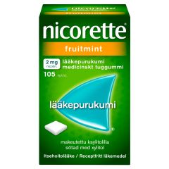 NICORETTE FRUITMINT 2 mg lääkepurukumi 105 fol